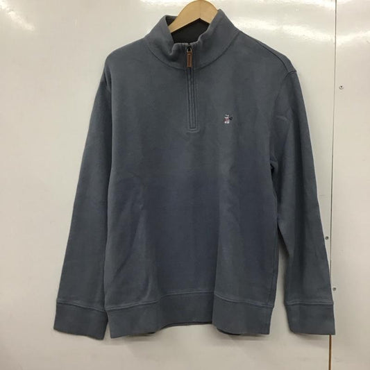 ランズエンド LANDS END ニット、セーター 長袖 長袖ニットカットソー ジップアップネック セーター L ロゴ、文字 マルチカラー / マルチカラー /  メンズ USED 古着 中古 10145666