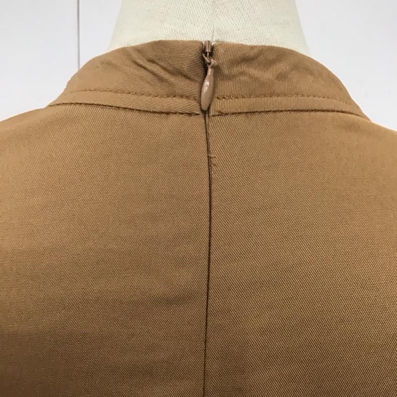 センスオブプレイス SENSEOFPLACE ワンピース ロングスカート aa16-26b019 ハイネックウエストマークワンピース ロングワンピース フレアスカート 無地 茶 / ブラウン /  レディース USED 古着 中古 10109190