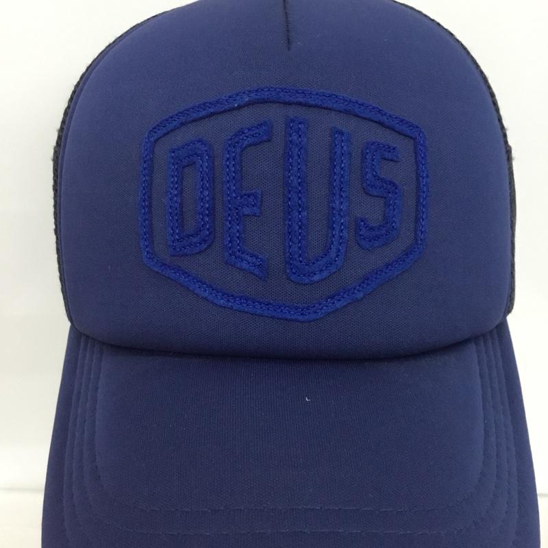 デウスエクスマキナ DEUS EX MACHINA 帽子 キャップ JMP87546 メッシュキャップ ロゴ、文字 紺 / ネイビー /  メンズ USED 古着 中古 10132034