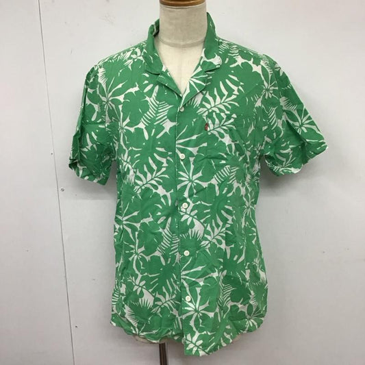 リーバイス Levi s シャツ、ブラウス 半袖 半袖シャツ カラーシャツ 半袖カットソー アロハシャツ L プリント 緑 / グリーン /  メンズ USED 古着 中古 10123978