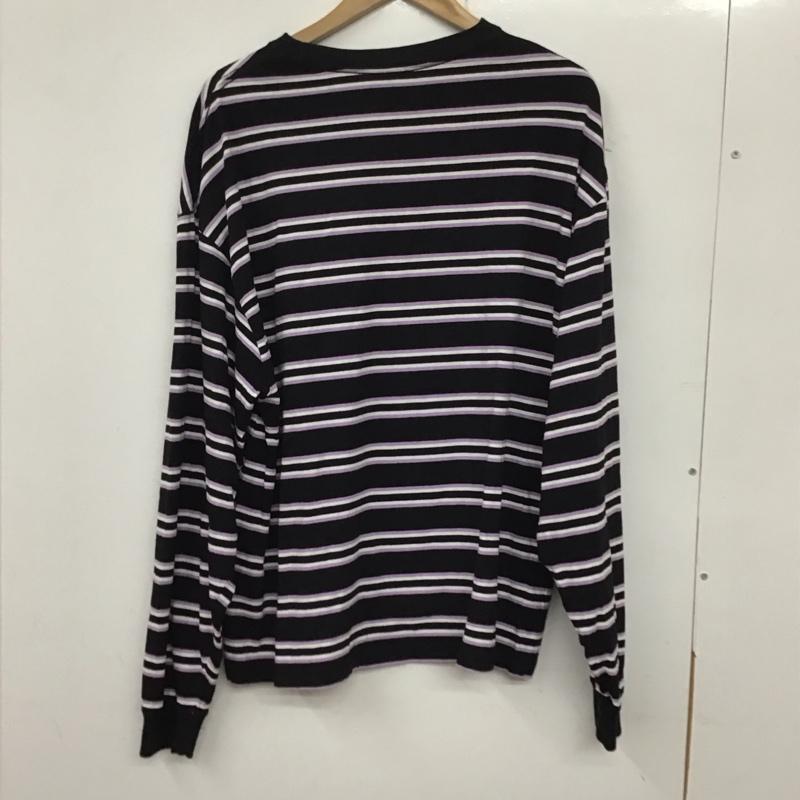 フリークスストア FREAK S STORE カットソー 長袖 長袖カットソー プリントカットソー クルーネック ボーダー L ボーダー柄 マルチカラー / マルチカラー /  メンズ USED 古着 中古 10133177