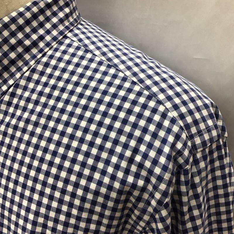 ラルフローレン RALPHLAUREN シャツ、ブラウス 長袖 長袖シャツ チェックシャツ カラーシャツ 長袖カットソー ボタンダウンシャツ L チェック 白 / ホワイト / X 青 / ブルー /  メンズ USED 古着 中古 10113160