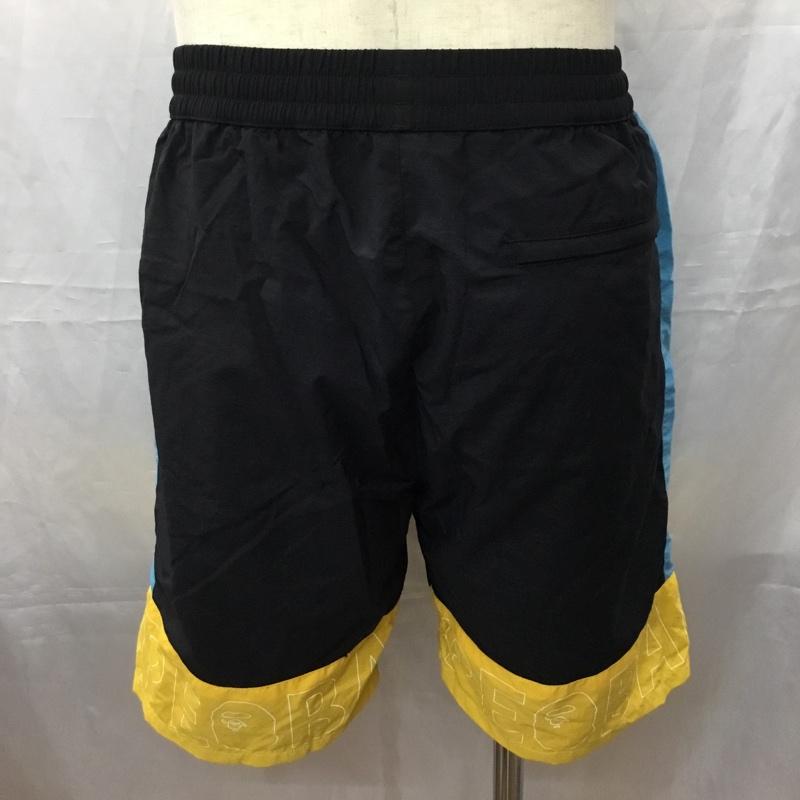 アベイシングエイプ A BATHING APE パンツ ショートパンツ ショートパンツ ハーフパンツ ナイロンパンツ M ロゴ、文字 黒 / ブラック / X 黄 / イエロー / X 水色 / ライトブルー /  メンズ USED 古着 中古 10111296