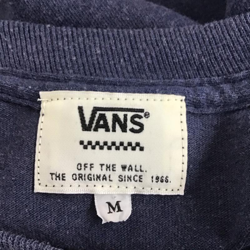 バンズ VANS カットソー 長袖 長袖カットソー クルーネックカットソー ロングスリーブカットソー プリントTシャツ s.d M ロゴ、文字 紺 / ネイビー /  メンズ USED 古着 中古 10119539