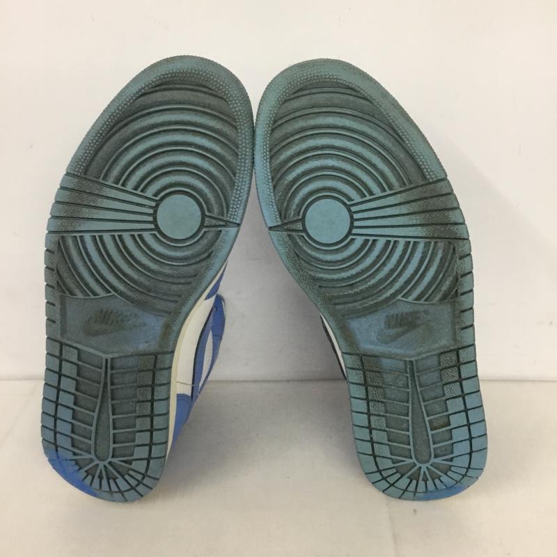 ナイキ NIKE スニーカー スニーカー 554724-106 AIR JORDAN 1 MID 28cm 28.0cm ロゴ、文字 白 / ホワイト / X 水色 / ライトブルー /  メンズ USED 古着 中古 10131646
