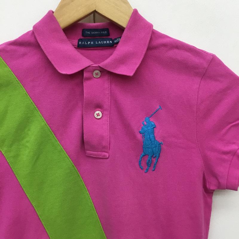 ラルフローレン RALPHLAUREN ポロシャツ 半袖 XS ロゴ、文字 桃 / ピンク / X 水色 / ライトブルー / X 薄緑 / ライトグリーン /  レディース USED 古着 中古 10141840