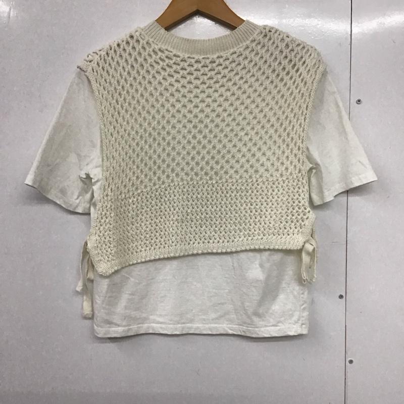 ザラ ZARA カットソー 半袖 S 無地 白 / ホワイト /  レディース USED 古着 中古 10140625