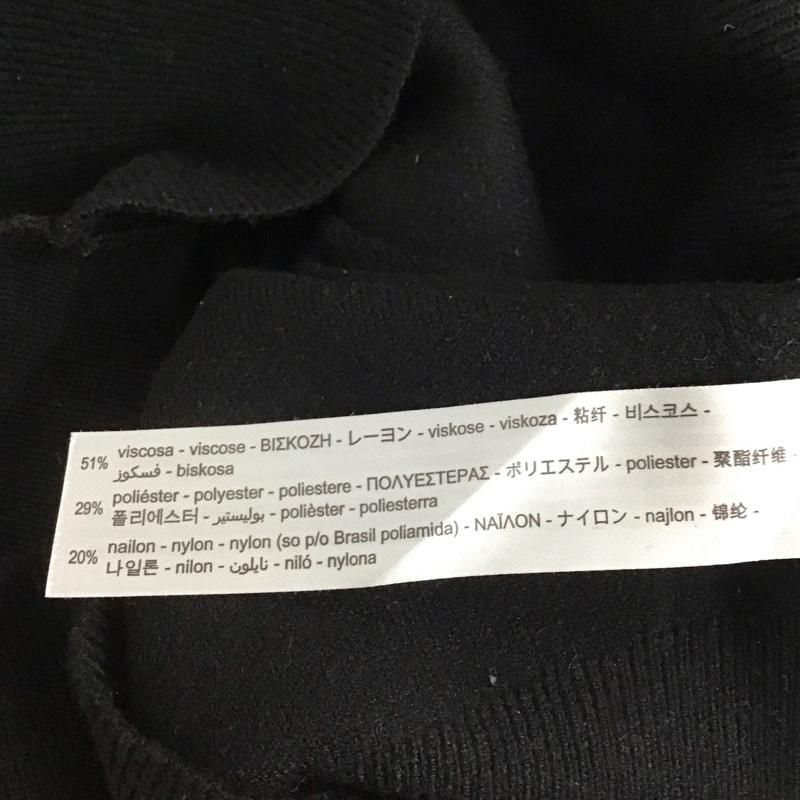 ザラ ZARA ニット、セーター 長袖 6254 128 800 モックネック M 無地 黒 / ブラック /  レディース USED 古着 中古 10143850