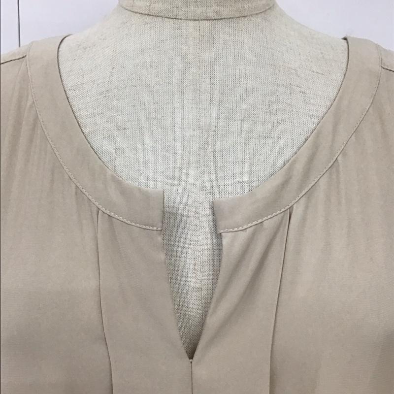 グローブ grove ワンピース ひざ丈スカート 半袖ワンピース フレアスカート ひざ丈 M 無地 ベージュ / ベージュ /  レディース USED 古着 中古 10116331