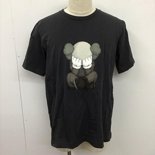 ユニクロ UNIQLO Tシャツ 半袖 341-446311 Tシャツ プリントTシャツ クルーネックカットソー 半袖カットソー XL プリント 黒 / ブラック /  メンズ USED 古着 中古 10122980