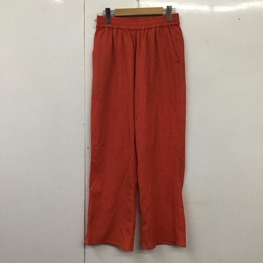 ニコアンド niko and... ボトムス ボトムス 282346 クシュクシュDRYイージーパンツ L チェック 橙 / オレンジ /  レディース USED 古着 中古 10129134