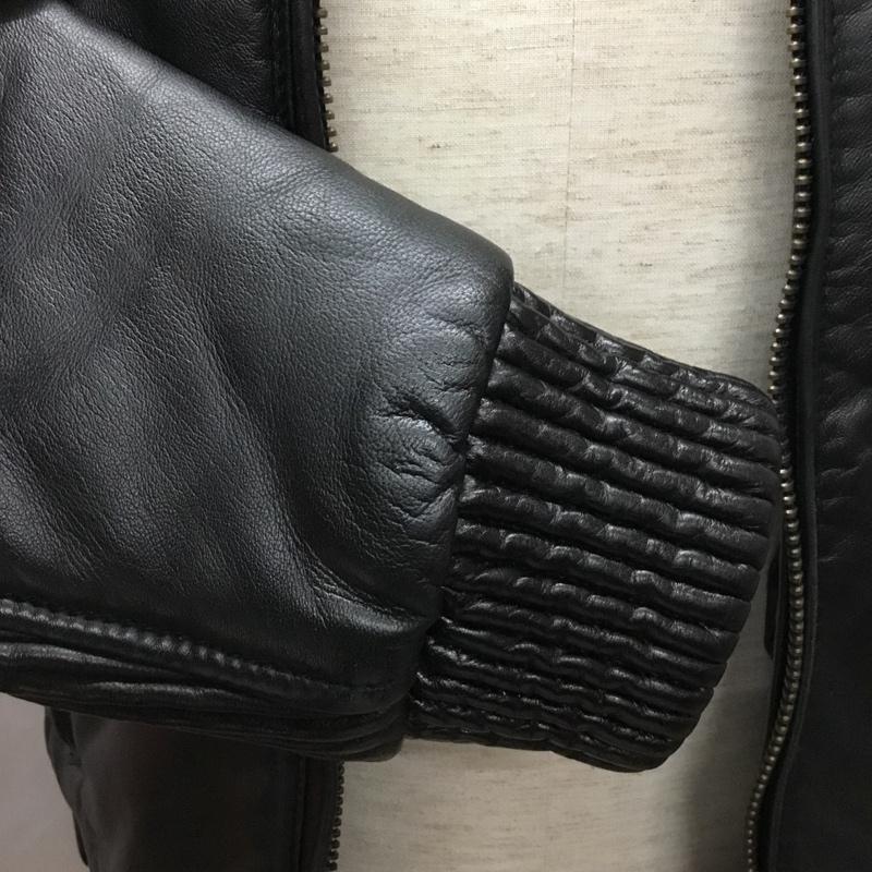 古着 USED ジャケット、上着 ジャケット、ブレザー カジュアルジャケット ノーカラージャケット フェイクレザー kode9 イタリア製 44 無地 黒 / ブラック /  メンズ USED 古着 中古 10116863