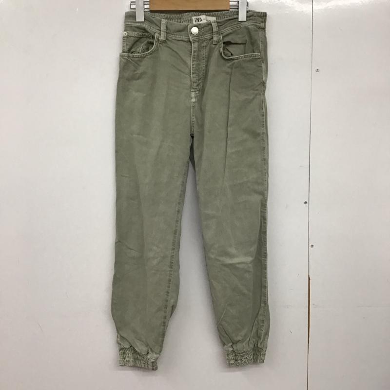 ザラ ZARA パンツ デニム、ジーンズ S 無地 カーキ / カーキ /  レディース USED 古着 中古 10150533