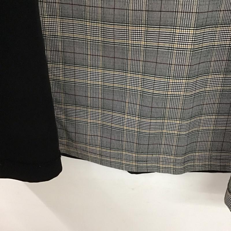 ダブルクローゼット w closet スカート ロングスカート FREE 無地 X チェック 黒 / ブラック / X 灰 / グレー /  レディース USED 古着 中古 10140063