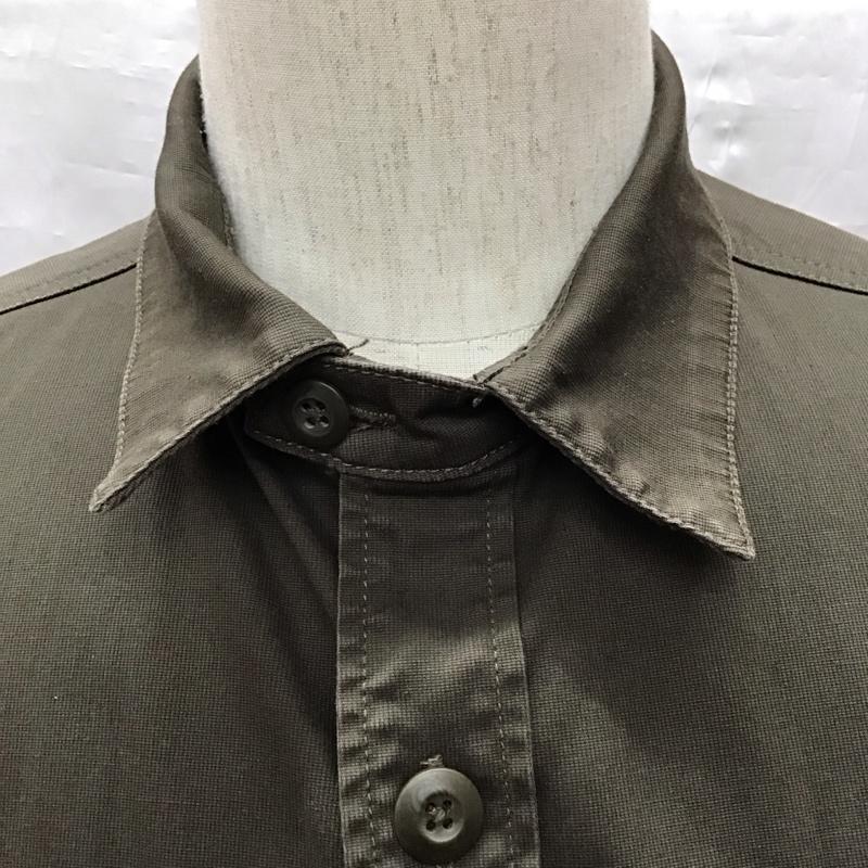 ナノユニバース nano・universe シャツ、ブラウス 長袖 NUC61SH0220DS ミリタリーシャツ S 無地 カーキ / カーキ /  メンズ USED 古着 中古 10122626