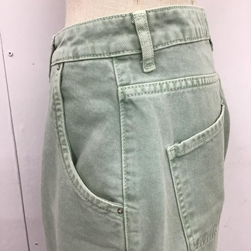 ザラ ZARA パンツ デニム、ジーンズ 6147 159 982 ハイウエスト カラーデニム 無地 薄緑 / ライトグリーン /  レディース USED 古着 中古 10109722