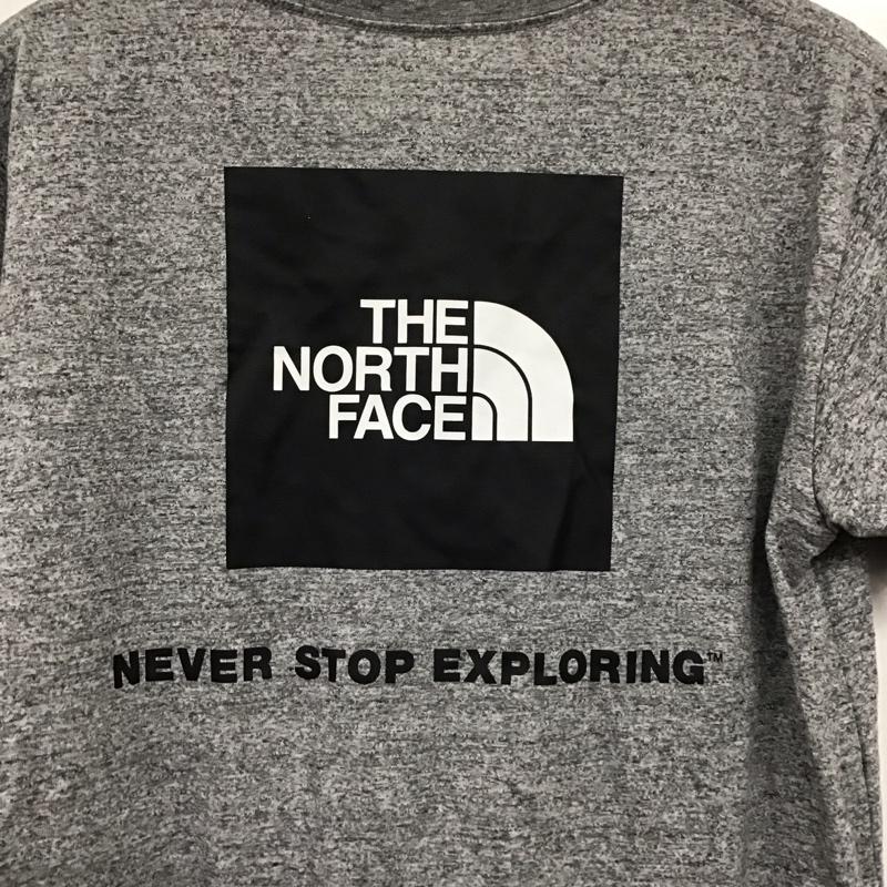 ザノースフェイス THE NORTH FACE Tシャツ 半袖 nt32038 スクエアロゴバックプリントTシャツ M ロゴ、文字 灰 / グレー /  メンズ USED 古着 中古 10150345