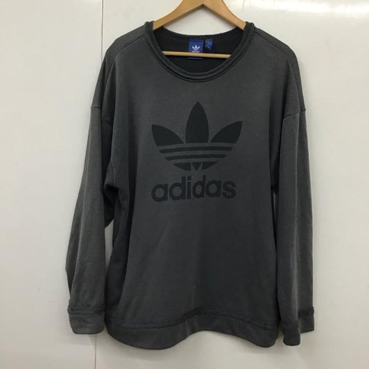 アディダスオリジナルス adidas originals トレーナー 長袖 br9292 TREFOILSWEATSHIRT 長袖スウェット クルーネック ロゴ、文字 灰 / グレー /  レディース USED 古着 中古 10132006