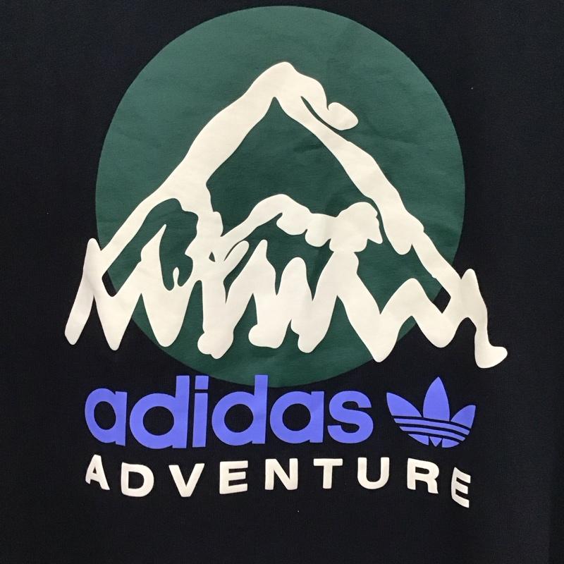 アディダス adidas Tシャツ 半袖 半袖カットソー プリントTシャツ クルーネックカットソー プリント 黒 / ブラック /  メンズ USED 古着 中古 10133706
