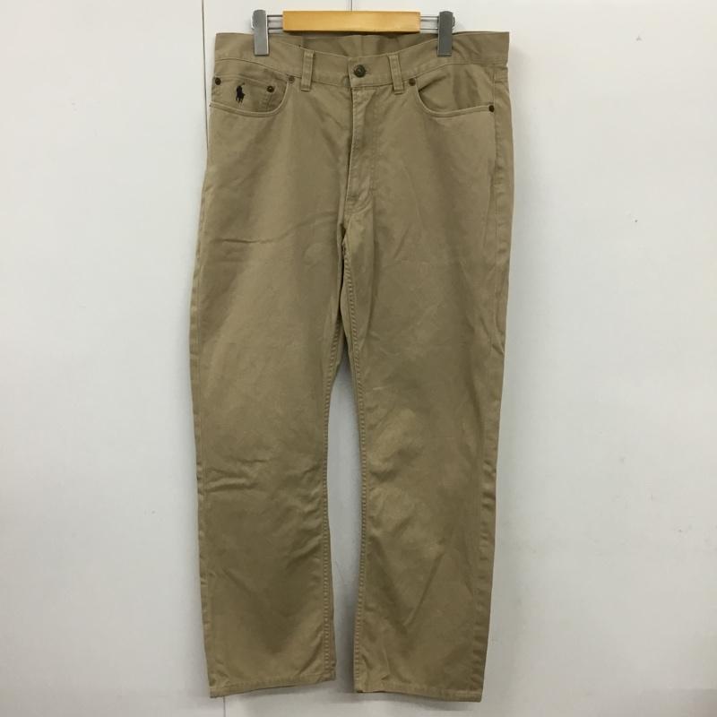 ポロラルフローレン POLO RALPH LAUREN パンツ デニム、ジーンズ デニムパンツ ストレートパンツ ワイドパンツ カジュアルパンツ 34インチ 無地 ベージュ / ベージュ /  メンズ USED 古着 中古 10110093