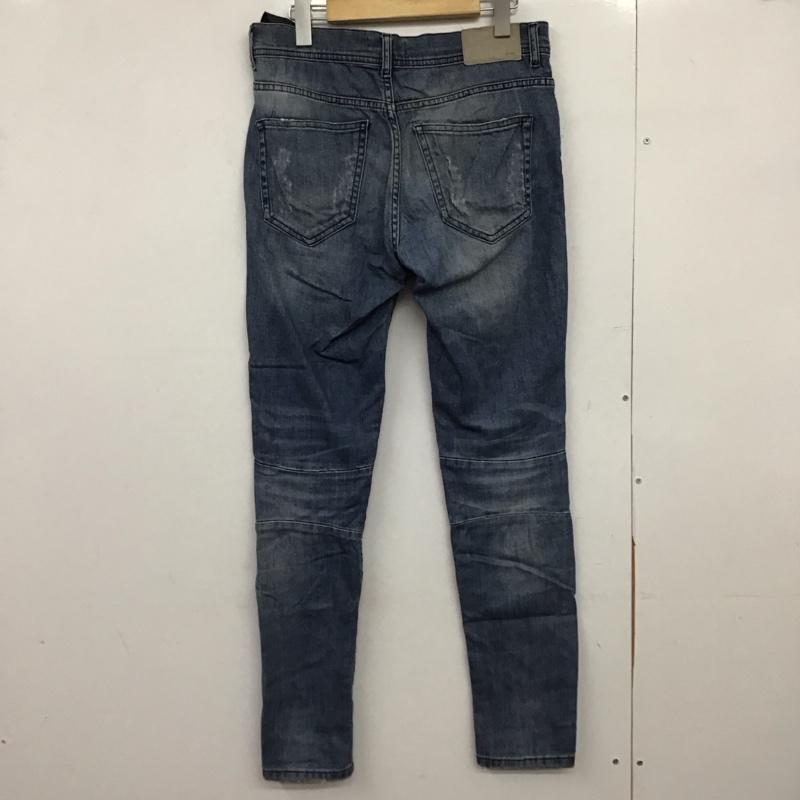 ザラメン ZARA MAN パンツ デニム、ジーンズ デニムパンツ スリムパンツ カジュアルパンツ ストレッチパンツ zmdc 38 ダメージ加工 インディゴ / インディゴ /  メンズ USED 古着 中古 10149726