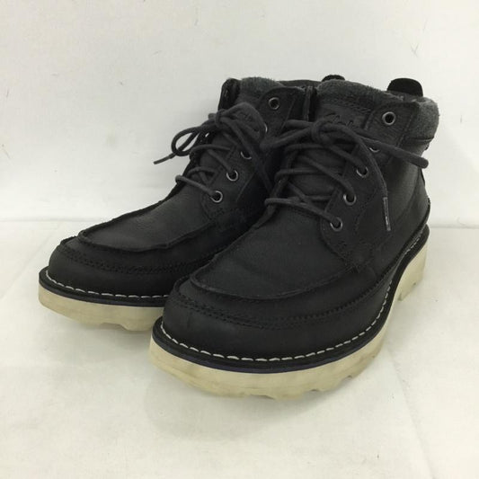 クラークス Clarks ブーツ ショートブーツ レースアップブーツ GORE-TEX UK7 US：8 ワンポイント 黒 / ブラック /  メンズ USED 古着 中古 10130412