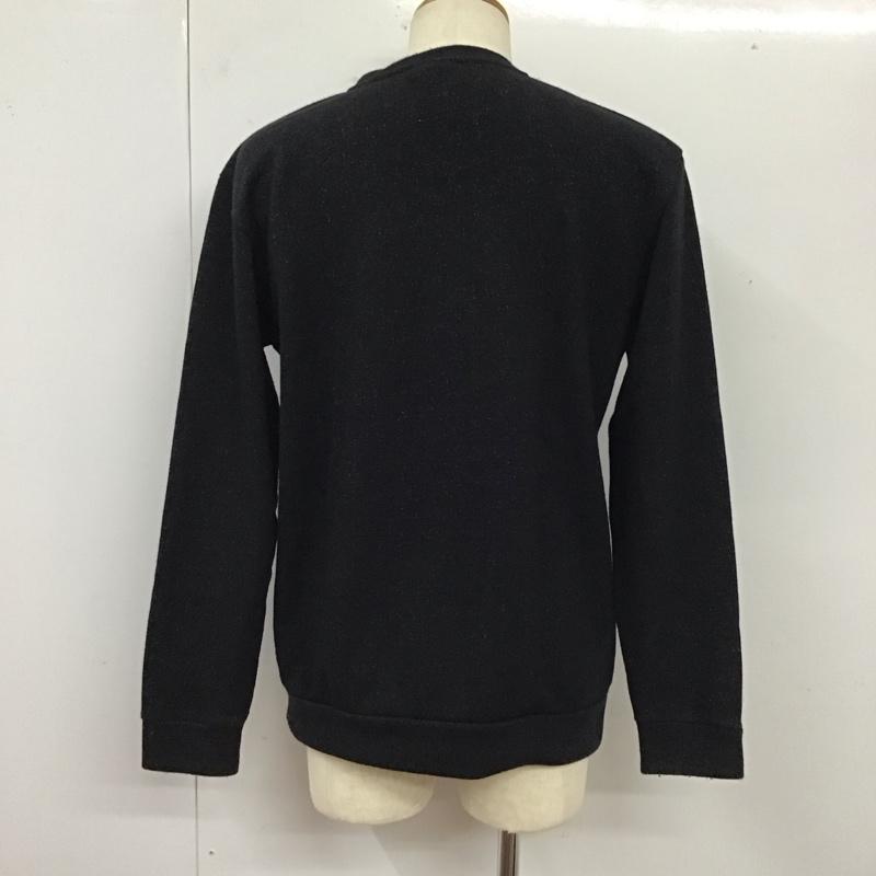 ザラ ZARA トレーナー 長袖 長袖スウェット 長袖トレーナー リブカットソー 長袖カットソー M  黒 / ブラック /  メンズ USED 古着 中古 10118240