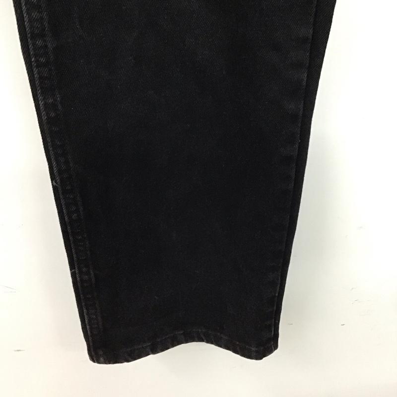 古着 USED パンツ デニム、ジーンズ デニムパンツ ワイドパンツ カジュアルパンツ 38インチ 無地 黒 / ブラック /  メンズ USED 古着 中古 10150076