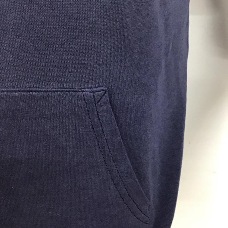 ヘインズ HANES パーカー 長袖 M 無地 紺 / ネイビー /  メンズ USED 古着 中古 10124060