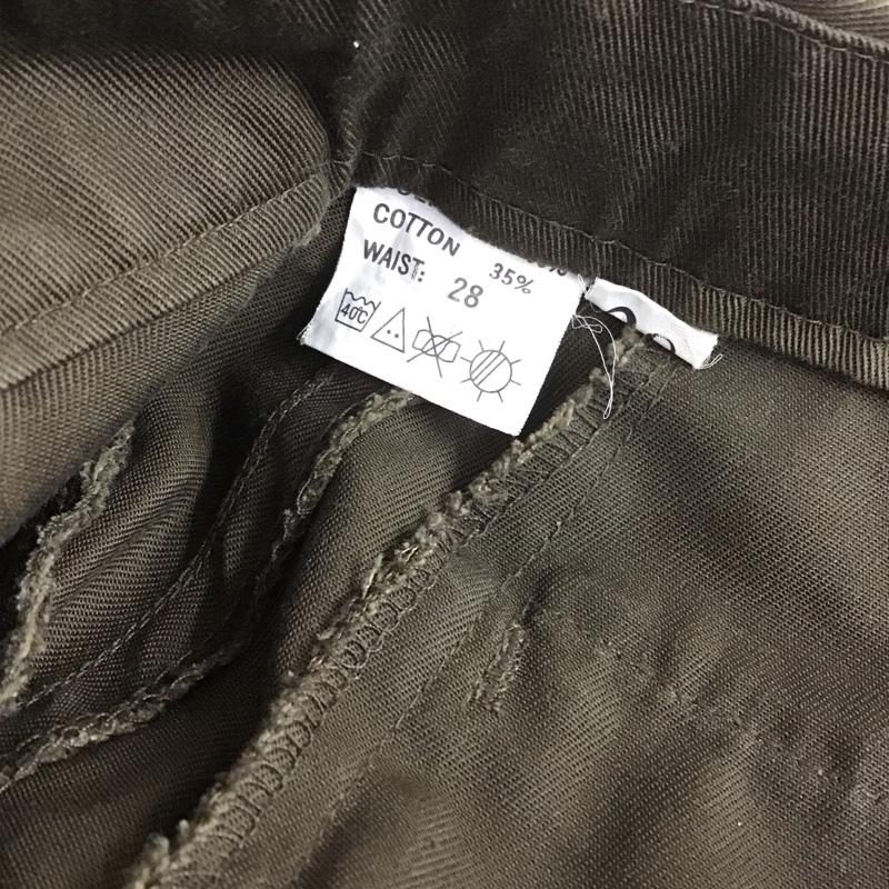 ミリタリー ミリタリー パンツ ワークパンツ、ペインターパンツ ミリタリーパンツ 古着 ワイドパンツ カジュアルパンツ ストレートパンツ 28インチ 無地 カーキ / カーキ /  メンズ USED 古着 中古 10107536