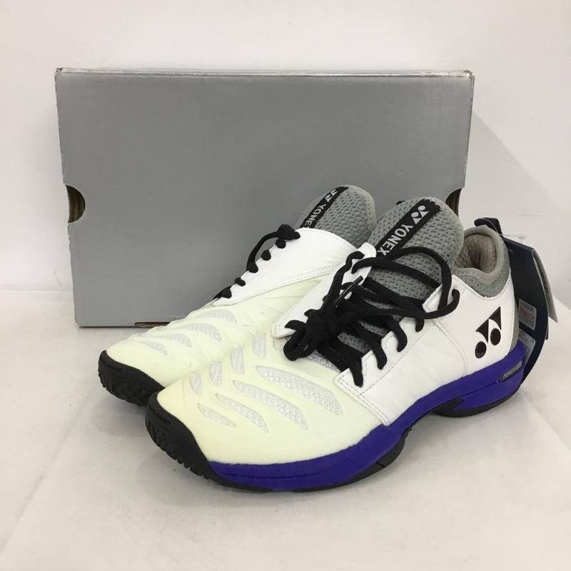 ヨネックス YONEX スニーカー スニーカー SHTF3MGC パワークッションフュージョンレブ3メンGC テニスシューズ 箱有 24cm 24.0cm ロゴ、文字 白 / ホワイト / X 青 / ブルー / X 黒 / ブラック /  レディース USED 古着 中古 10149905