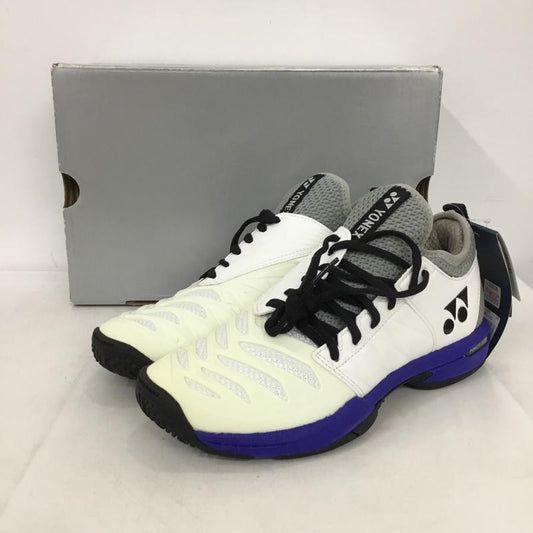 ヨネックス YONEX スニーカー スニーカー SHTF3MGC パワークッションフュージョンレブ3メンGC テニスシューズ 箱有 24cm 24.0cm ロゴ、文字 白 / ホワイト / X 青 / ブルー / X 黒 / ブラック /  レディース USED 古着 中古 10149905