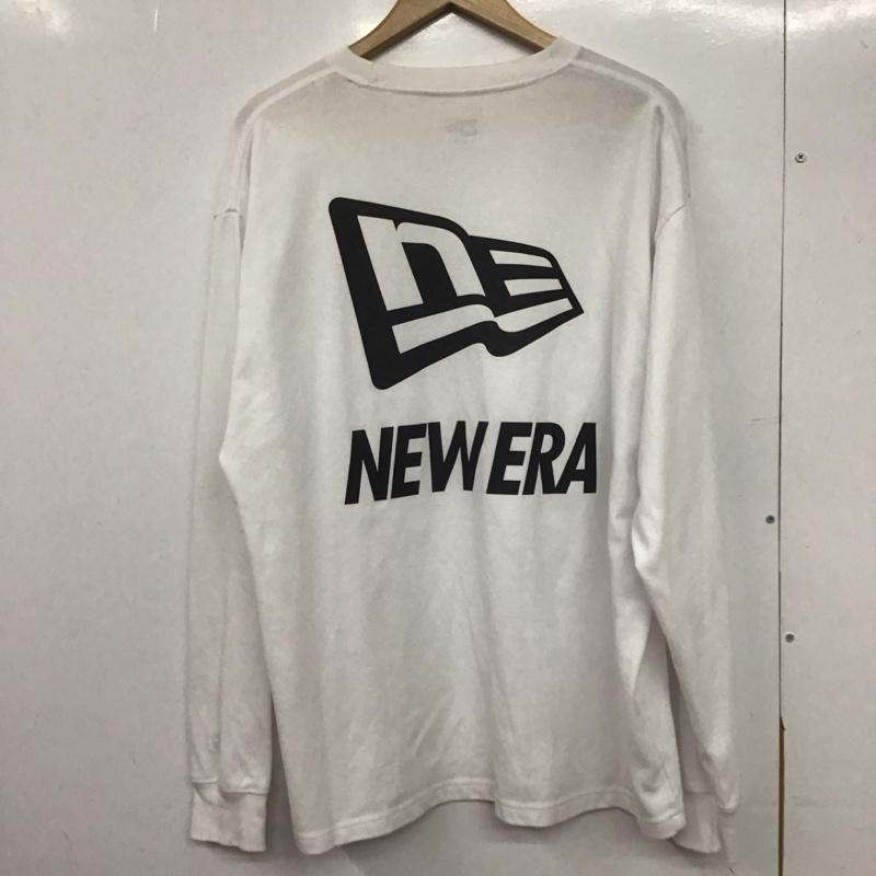 ニューエラ NEW ERA カットソー 長袖 長袖カットソー プリントカットソー クルーネック L ロゴ、文字 白 / ホワイト /  メンズ USED 古着 中古 10146553
