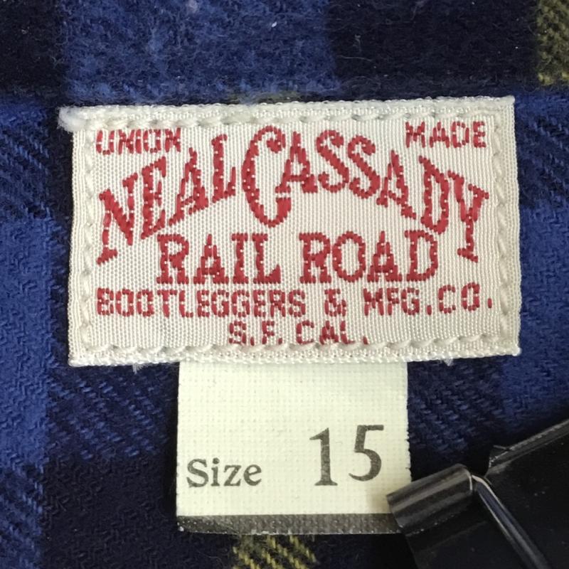 ニールキャサディーレイルロード NEALCASSADYRAILROAD シャツ、ブラウス 長袖 チェック 青 / ブルー /  メンズ USED 古着 中古 10143872
