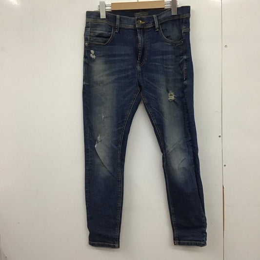 ザラ ZARA パンツ デニム、ジーンズ デニムパンツ スリムパンツ カジュアルパンツ ストレッチパンツ 40インチ ダメージ加工 インディゴ / インディゴ /  メンズ USED 古着 中古 10147079