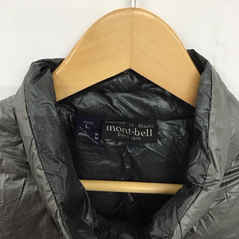 モンベル mont-bell ジャケット、上着 ジャケット、ブレザー 1101283 ULダウンインナージャケット ダウンジャケット 前ボタンジャケット スタンドネック L ロゴ、文字 灰 / グレー /  メンズ USED 古着 中古 10137841