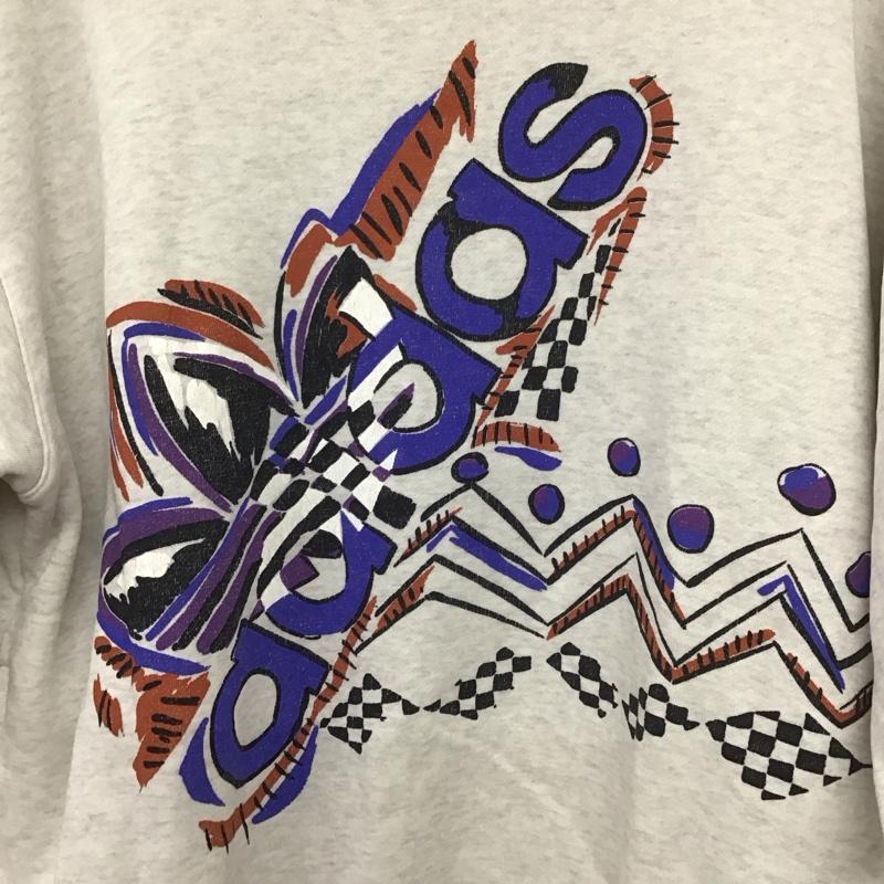 アディダス adidas トレーナー 半袖 半袖スウェットカットソー クルーネックカットソー プリントカットソー 古着 プリント 灰 / グレー /  メンズ USED 古着 中古 10138768