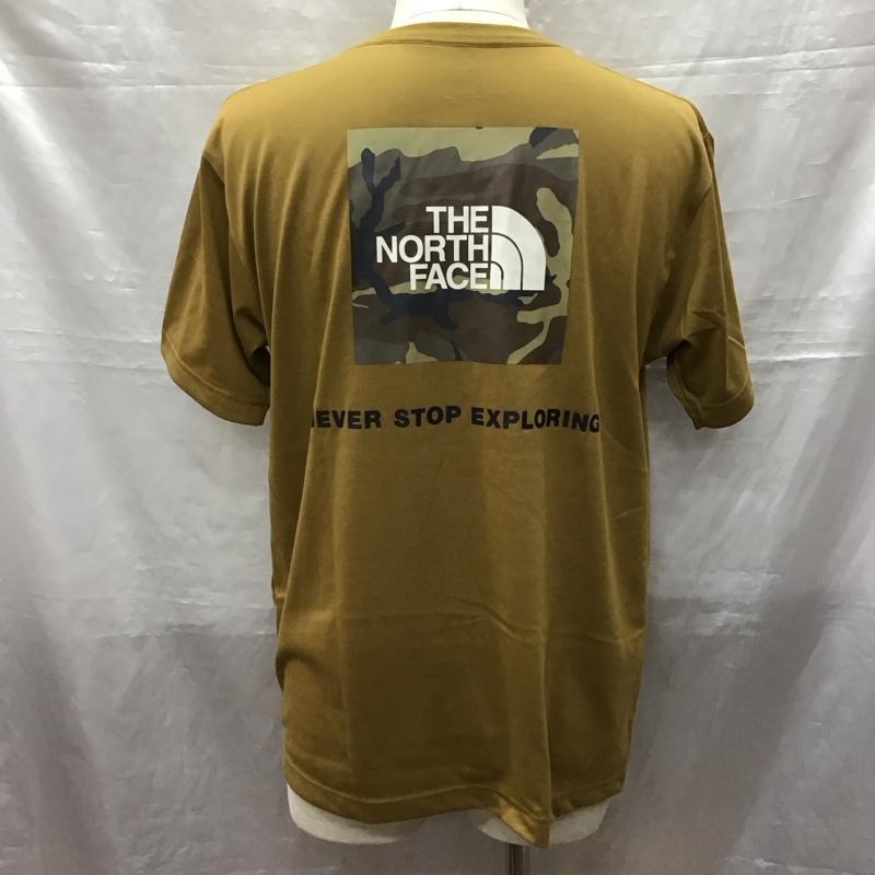 ザノースフェイス THE NORTH FACE Tシャツ 半袖 nt32035 Tシャツ プリントTシャツ クルーネックカットソー L ロゴ、文字 茶 / ブラウン /  メンズ USED 古着 中古 10122691