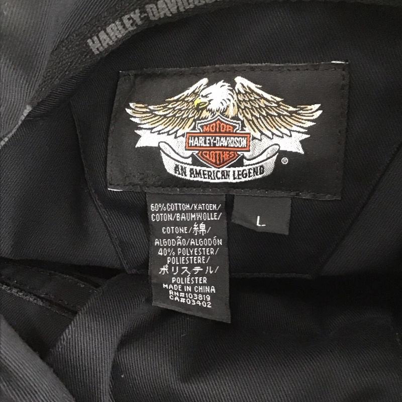 ハーレーダビッドソン Harley-Davidson シャツ、ブラウス 半袖 96366-08VM L ロゴ、文字 黒 / ブラック /  メンズ USED 古着 中古 10111869