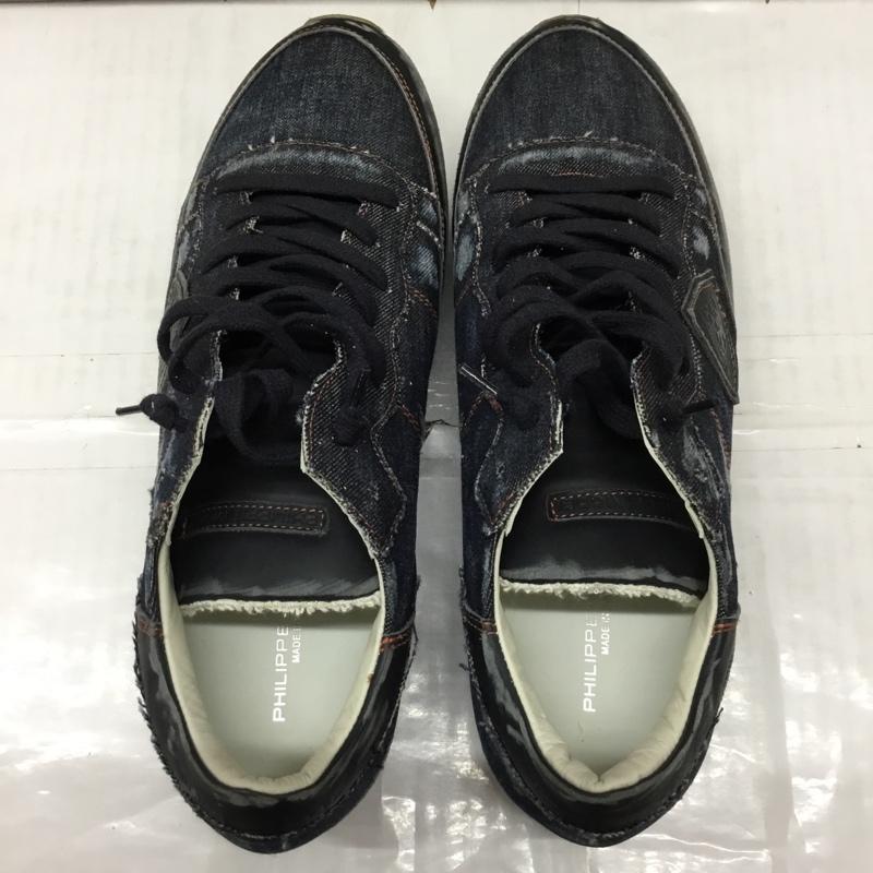 フィリップモデル PHILIPPE MODEL スニーカー スニーカー デニム 45 ワンポイント インディゴ / インディゴ /  メンズ USED 古着 中古 10119661