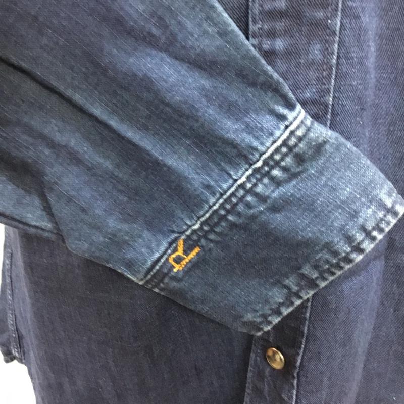 フォーティーファイブアールピーエム 45RPM シャツ、ブラウス 長袖 インディゴ染め 3 ワンポイント インディゴ / インディゴ /  メンズ USED 古着 中古 10118970