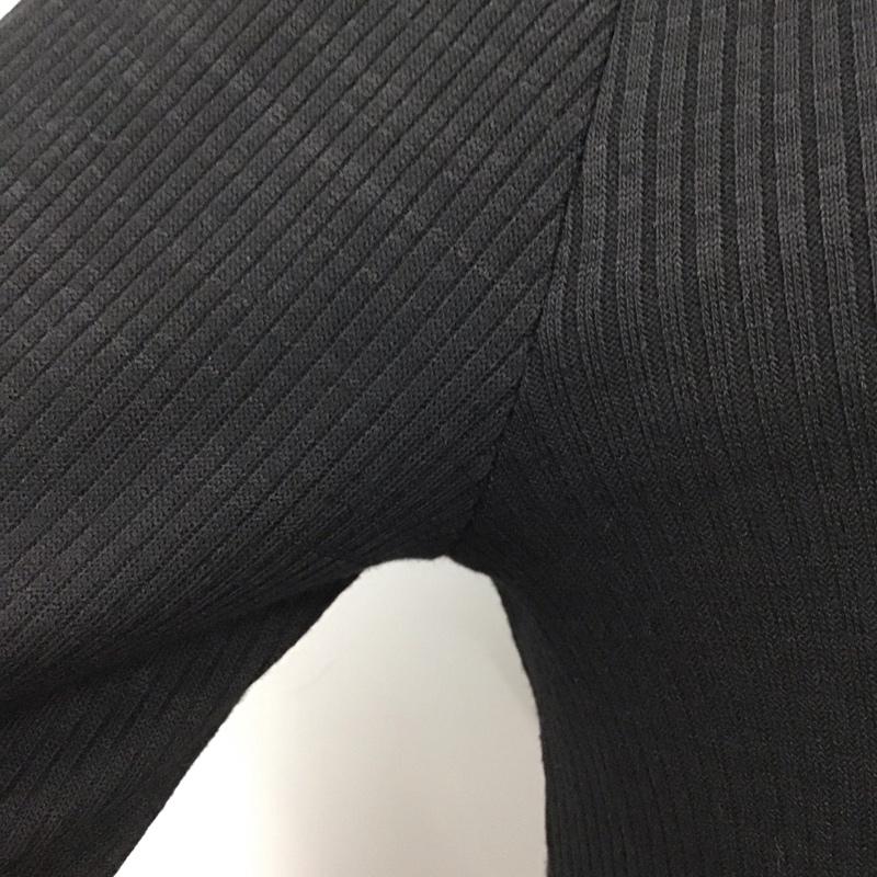 ザラ ZARA カーディガン 長袖 0264 603 800 ロング丈 Vネック L 無地 黒 / ブラック /  レディース USED 古着 中古 10120036