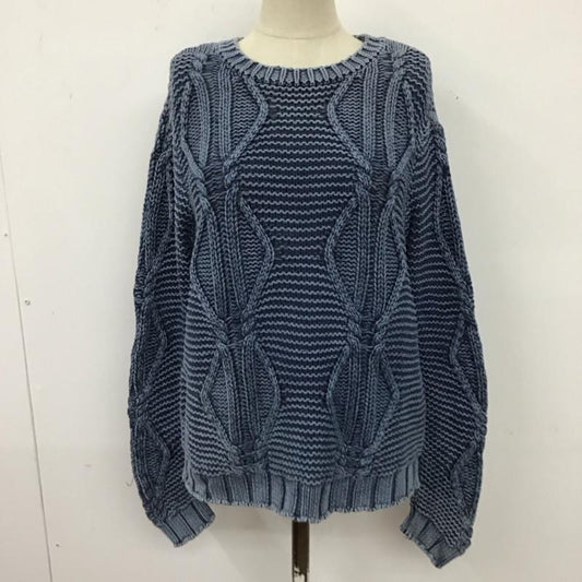 マウジー MOUSSY ニット、セーター 長袖 FREE 無地 インディゴ / インディゴ /  レディース USED 古着 中古 10121376
