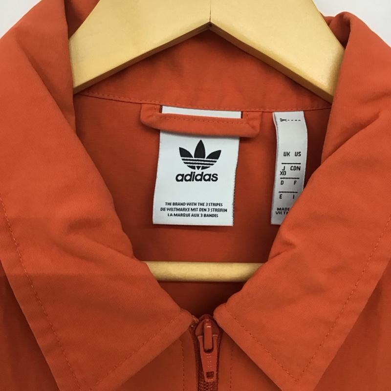 アディダス adidas ジャケット、上着 ジャンパー、ブルゾン dv3171 コーチジャケット ジップアップジャケット アウター ロゴ、文字 白 / ホワイト / X 橙 / オレンジ /  メンズ USED 古着 中古 10141009