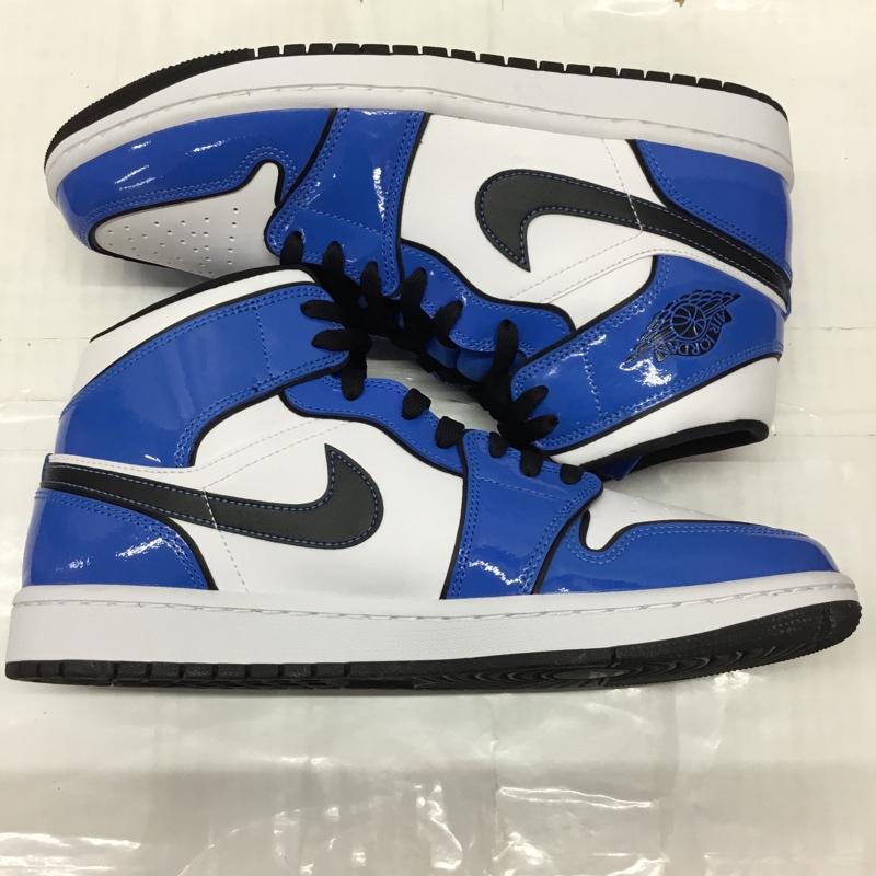 ナイキ NIKE スニーカー スニーカー DD6834-402 AIR JORDAN 1 MID SE 27.5cm 箱有 27.5cm ロゴ、文字 白 / ホワイト / X 黒 / ブラック / X 青 / ブルー /  メンズ USED 古着 中古 10119651