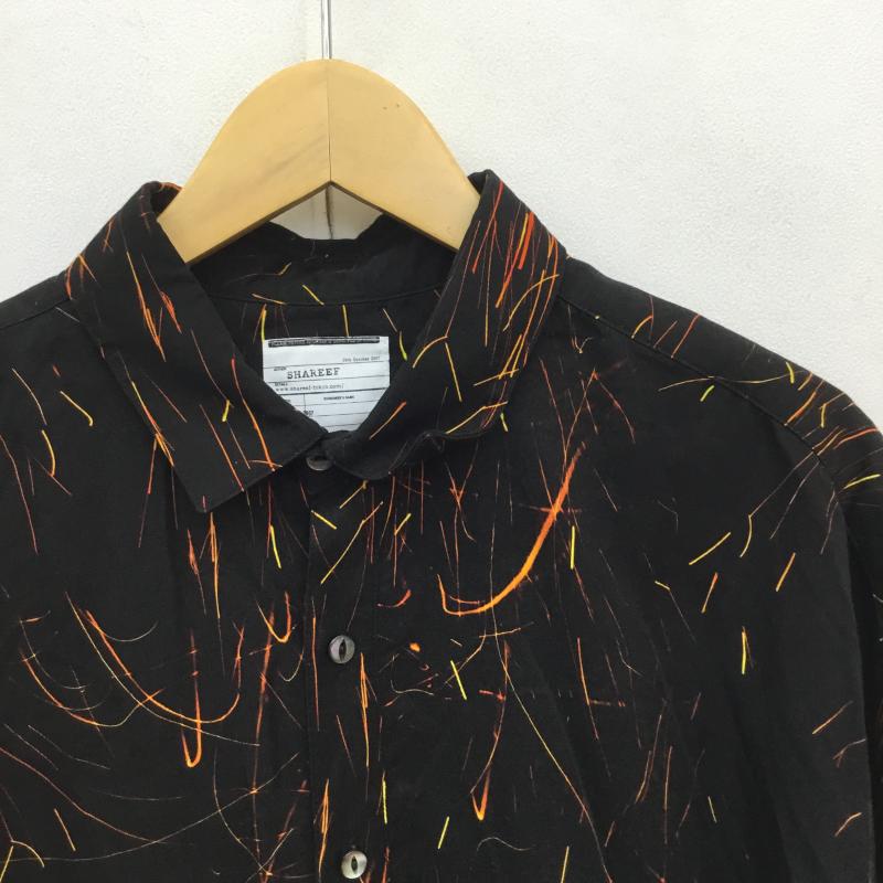 シャリーフ SHAREEF シャツ、ブラウス 半袖 SHAREEF 21533752 総柄　半袖シャツ 1 総柄 黒 / ブラック / X 赤 / レッド / X 橙 / オレンジ /  メンズ USED 古着 中古 10129671