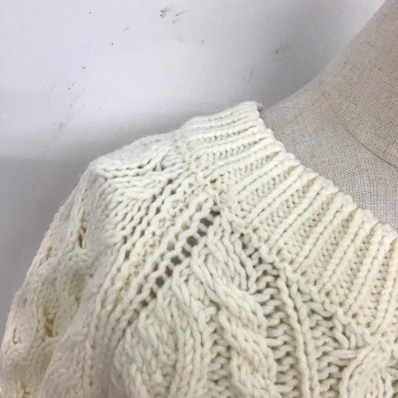 ローリーズファーム LOWRYS FARM ニット、セーター 長袖 M 無地 白 / ホワイト /  レディース USED 古着 中古 10119772