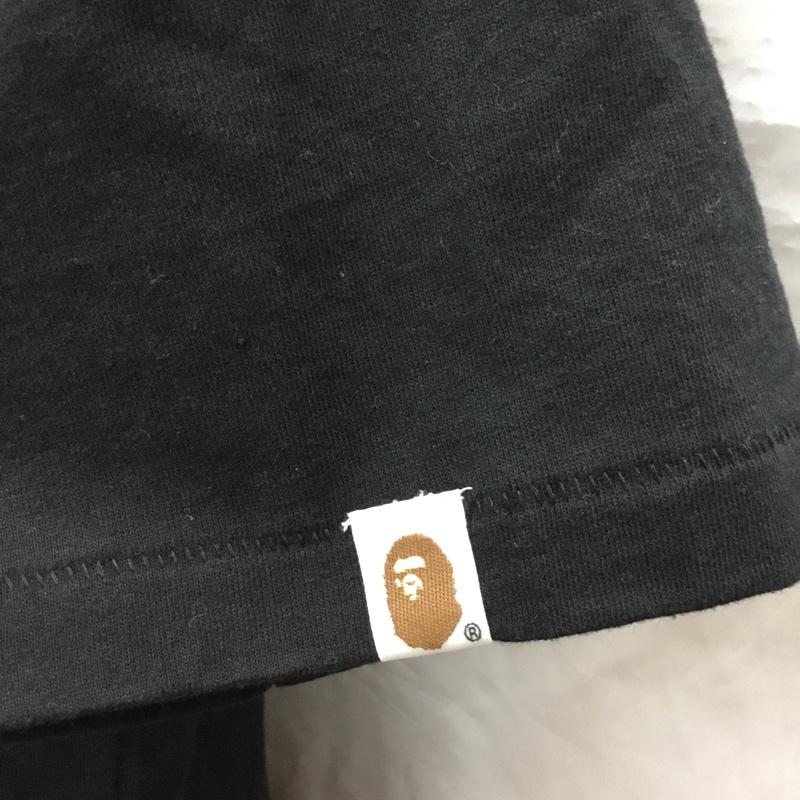 アベイシングエイプ A BATHING APE Tシャツ 半袖 001TEF201096X BAPE TEE SUMMER CAMP プリント XL ロゴ、文字 黒 / ブラック /  メンズ USED 古着 中古 10121243