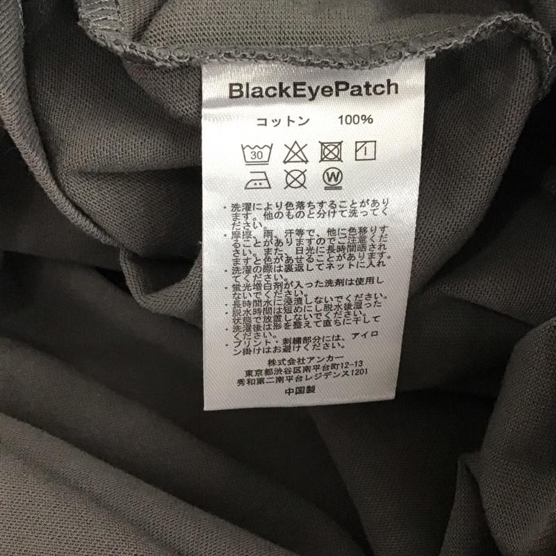 ブラックアイパッチ Black eye patch Tシャツ 半袖 半袖カットソー プリントTシャツ クルーネックカットソー L ロゴ、文字 灰 / グレー /  メンズ USED 古着 中古 10131394