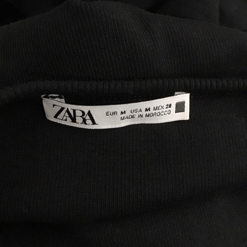 ザラ ZARA ワンピース ロングスカート 半袖ロングワンピース フレアスカート ウエスト切り替え M 無地 黒 / ブラック /  レディース USED 古着 中古 10126958